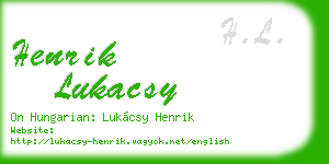 henrik lukacsy business card